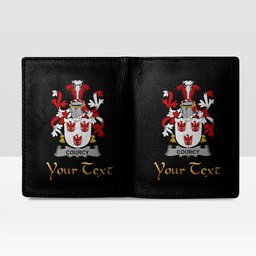Irish Courcy de Lord Kingsale Coat of Arms Family Crest Irish Leather Wallet