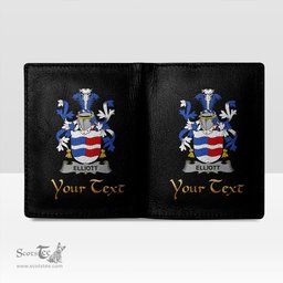 Irish Elliott Coat of Arms Family Crest Irish Leather Wallet