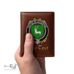 Irish House of O CONNOR Corcomroe Coat of Arms Family Crest Irish Leather Wallet