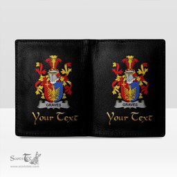Irish Graves or Greaves Coat of Arms Family Crest Irish Leather Wallet