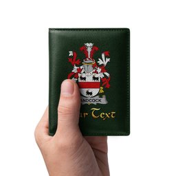 Irish Handcock Coat of Arms Family Crest Irish Leather Wallet