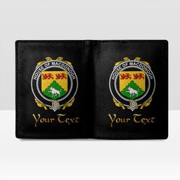 Irish House of MACDONOGH Connacht Coat of Arms Family Crest Irish Leather Wallet