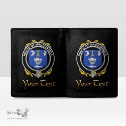 Irish House of MACDONNELL Clare and Connacht Coat of Arms Family Crest Irish Leather Wallet