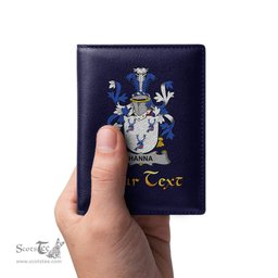 Irish Hanna or O Hanna Coat of Arms Family Crest Irish Leather Wallet