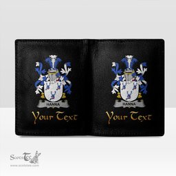 Irish Hanna or O Hanna Coat of Arms Family Crest Irish Leather Wallet