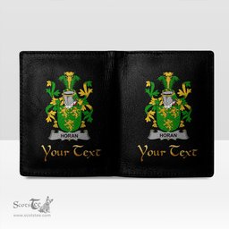 Irish Horan or O Horan Coat of Arms Family Crest Irish Leather Wallet