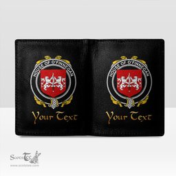 Irish House of O FINNEGAN Coat of Arms Family Crest Irish Leather Wallet