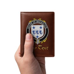 Irish House of MACAULIFFE Coat of Arms Family Crest Irish Leather Wallet