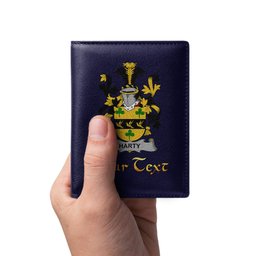 Irish Harty or O Haherty Coat of Arms Family Crest Irish Leather Wallet