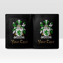 Irish Holmes Coat of Arms Family Crest Irish Leather Wallet