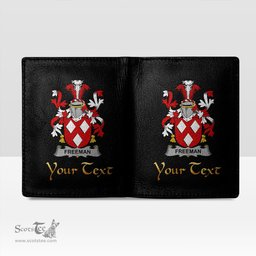 Irish Freeman Coat of Arms Family Crest Irish Leather Wallet