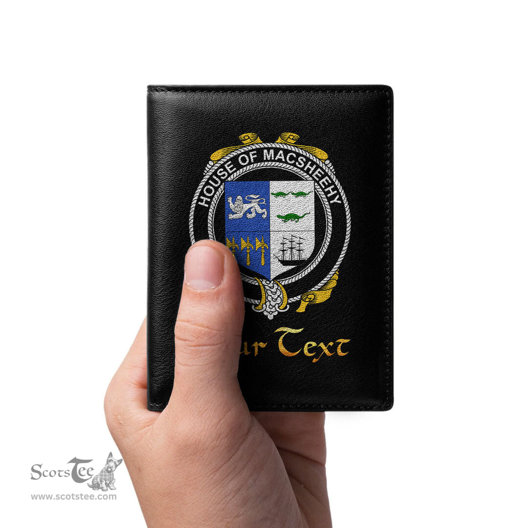 Irish House of MACSHEEHY Coat of Arms Family Crest Irish Leather Wallet