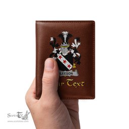 Irish Gleeson or O Glissane Coat of Arms Family Crest Irish Leather Wallet