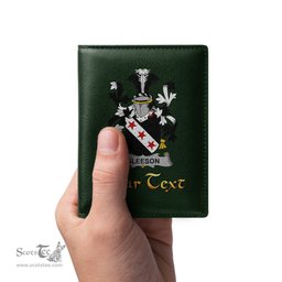 Irish Gleeson or O Glissane Coat of Arms Family Crest Irish Leather Wallet