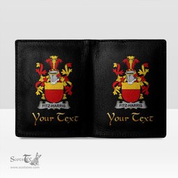 Irish Fitz Harris Coat of Arms Family Crest Irish Leather Wallet