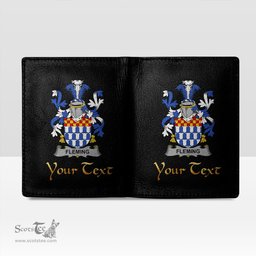 Irish Fleming Coat of Arms Family Crest Irish Leather Wallet