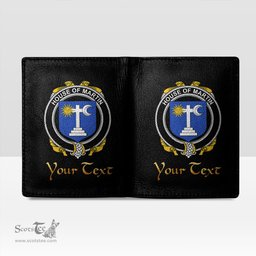 Irish House of MARTIN Coat of Arms Family Crest Irish Leather Wallet