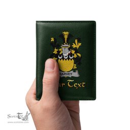 Irish Harvey or Hervey Coat of Arms Family Crest Irish Leather Wallet