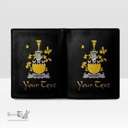 Irish Harvey or Hervey Coat of Arms Family Crest Irish Leather Wallet