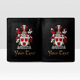 Irish Fitz Simons Coat of Arms Family Crest Irish Leather Wallet