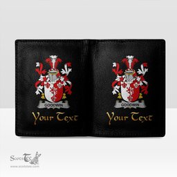 Irish Goodwin Coat of Arms Family Crest Irish Leather Wallet