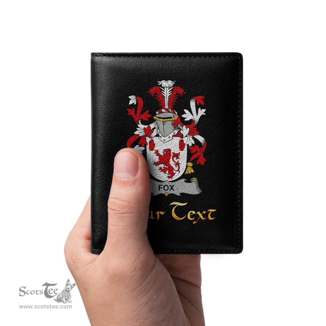 Irish Fox Coat of Arms Family Crest Irish Leather Wallet