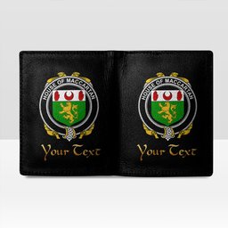 Irish House of MACCARTAN Coat of Arms Family Crest Irish Leather Wallet