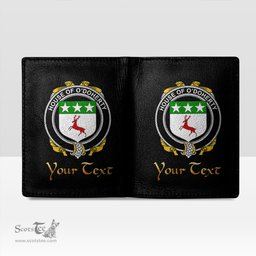 Irish House of O DOHERTY Coat of Arms Family Crest Irish Leather Wallet
