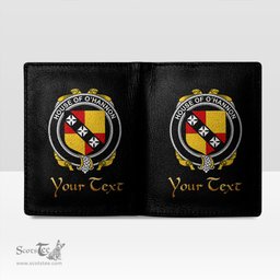 Irish House of O HANNON Coat of Arms Family Crest Irish Leather Wallet