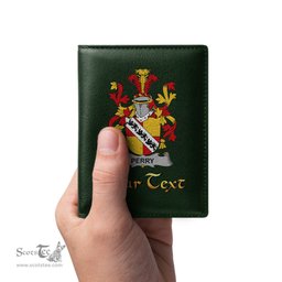 Irish Perry Coat of Arms Family Crest Irish Leather Wallet