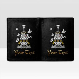 Irish Lyster Coat of Arms Family Crest Irish Leather Wallet