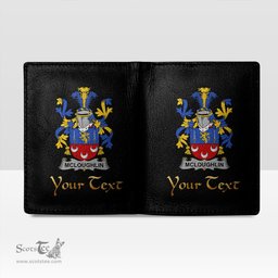 Irish McLoughlin or Loughlin Coat of Arms Family Crest Irish Leather Wallet