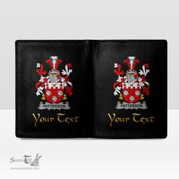 Irish Patterson Coat of Arms Family Crest Irish Leather Wallet
