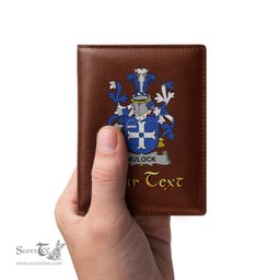 Irish Mulock or Mullock Coat of Arms Family Crest Irish Leather Wallet