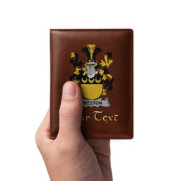 Irish Preston Coat of Arms Family Crest Irish Leather Wallet