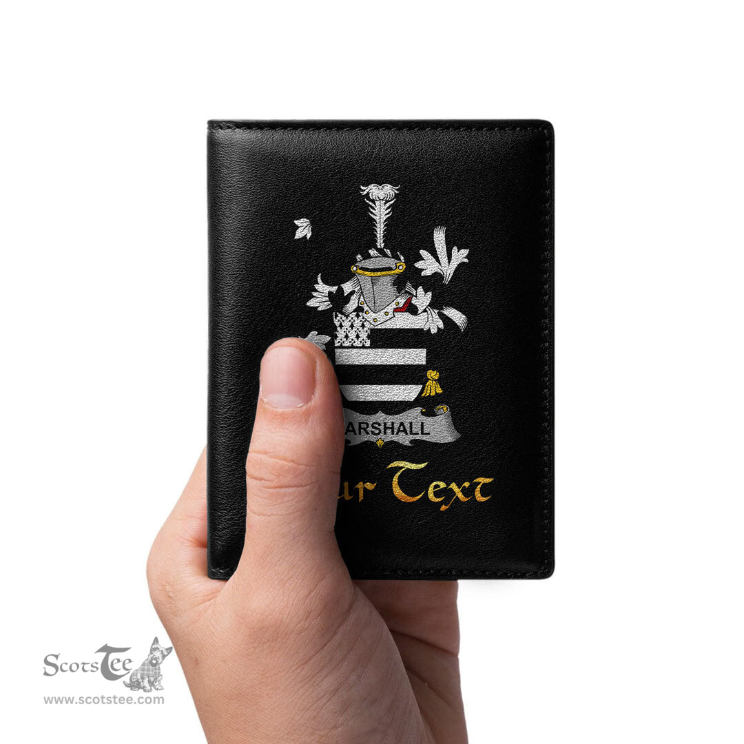 Irish Marshall Coat of Arms Family Crest Irish Leather Wallet