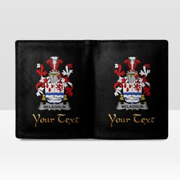 Irish Melaghlin or O Melaghlin Coat of Arms Family Crest Irish Leather Wallet