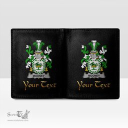 Irish Mooney or O Mooney Coat of Arms Family Crest Irish Leather Wallet