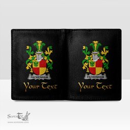 Irish Packenham Coat of Arms Family Crest Irish Leather Wallet