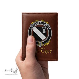 Irish House of PLUNKETT Coat of Arms Family Crest Irish Leather Wallet