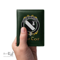 Irish House of PLUNKETT Coat of Arms Family Crest Irish Leather Wallet