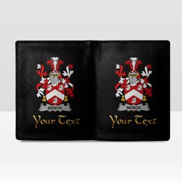 Irish Monck or Moncke Coat of Arms Family Crest Irish Leather Wallet