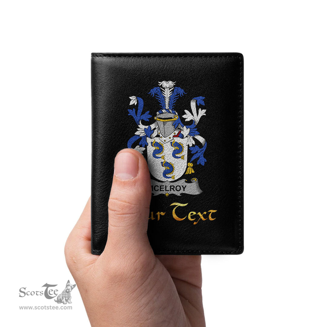 Irish McElroy or Gilroy Coat of Arms Family Crest Irish Leather Wallet