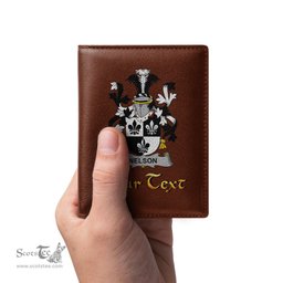 Irish Nelson or Nealson Coat of Arms Family Crest Irish Leather Wallet