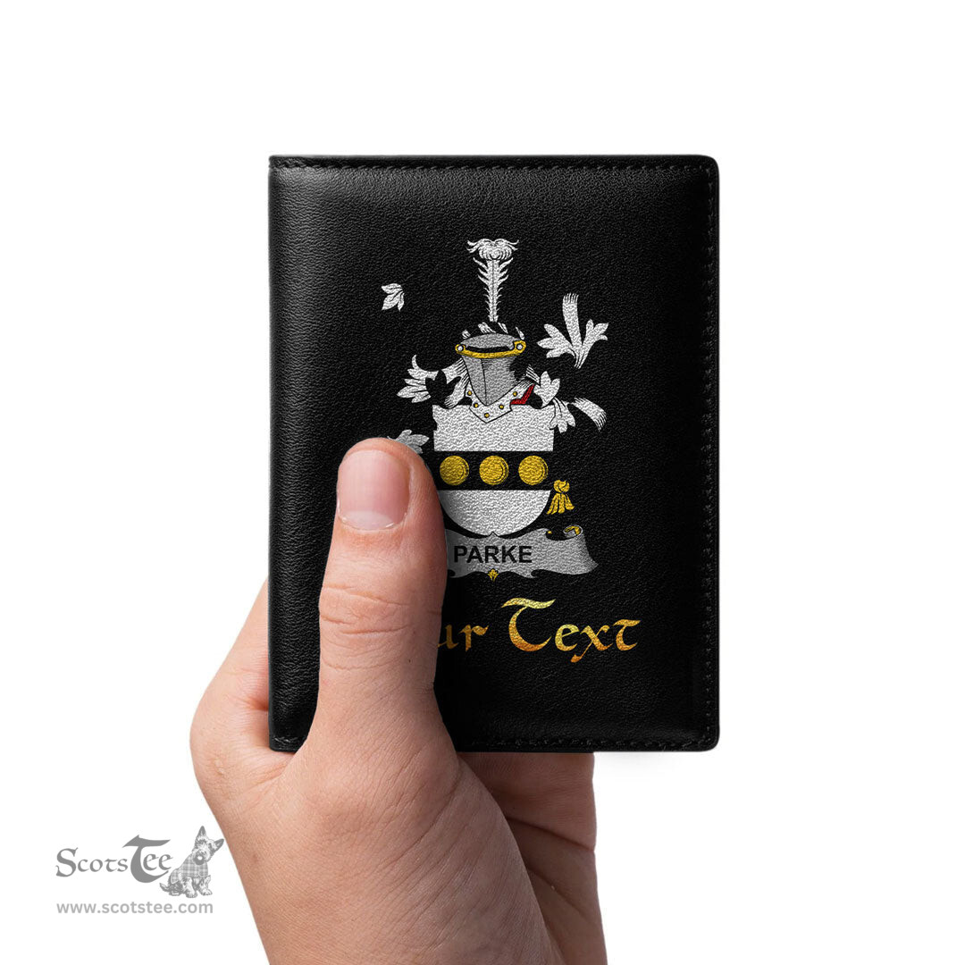 Irish Parke Coat of Arms Family Crest Irish Leather Wallet