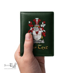 Irish McGowan or McGouan Coat of Arms Family Crest Irish Leather Wallet