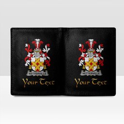 Irish Netterville or Netterfield Coat of Arms Family Crest Irish Leather Wallet