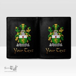 Irish McGuiness or McGenis Coat of Arms Family Crest Irish Leather Wallet