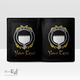 Irish House of POWER Coat of Arms Family Crest Irish Leather Wallet