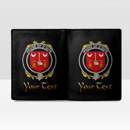 Irish House of O QUIN Thomond Coat of Arms Family Crest Irish Leather Wallet